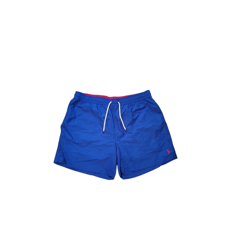 Men's Size XXL Ralph Lauren Polo Swim Trunks Shorts Royal Blue Red 6" Inseam